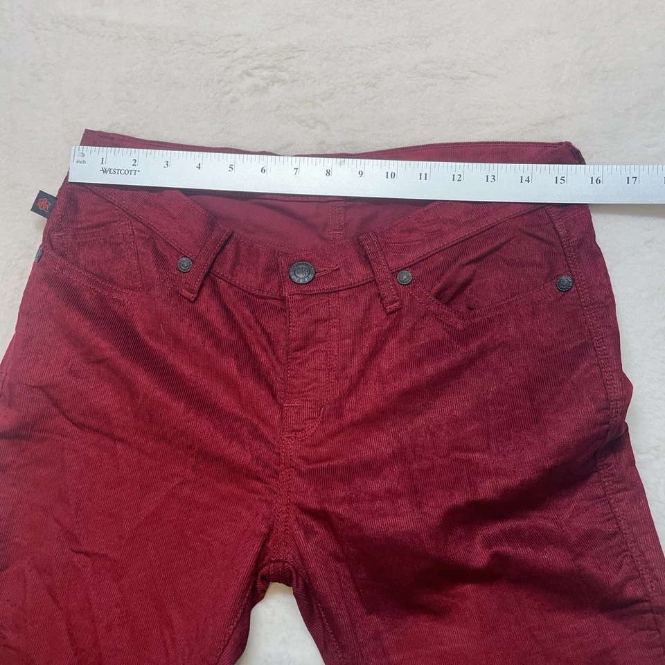 Pantalones ajustados para mujer Rock & Republic Berlin pana felpa granate rojo talla 10M Foto 2 de 4
