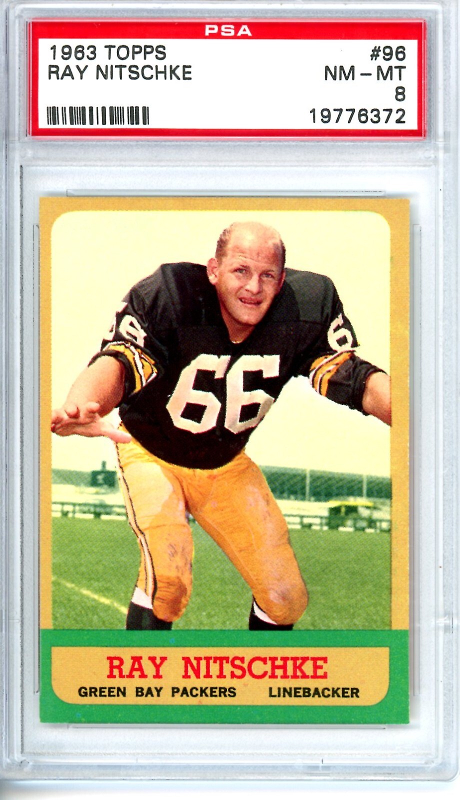 1963 Topps Ray Nitschke #96 Packers PSA 8 11100