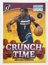 Anthony Edwards 2022-23 Donruss Purple Press Proof Crunch Time #9 Timberwolves