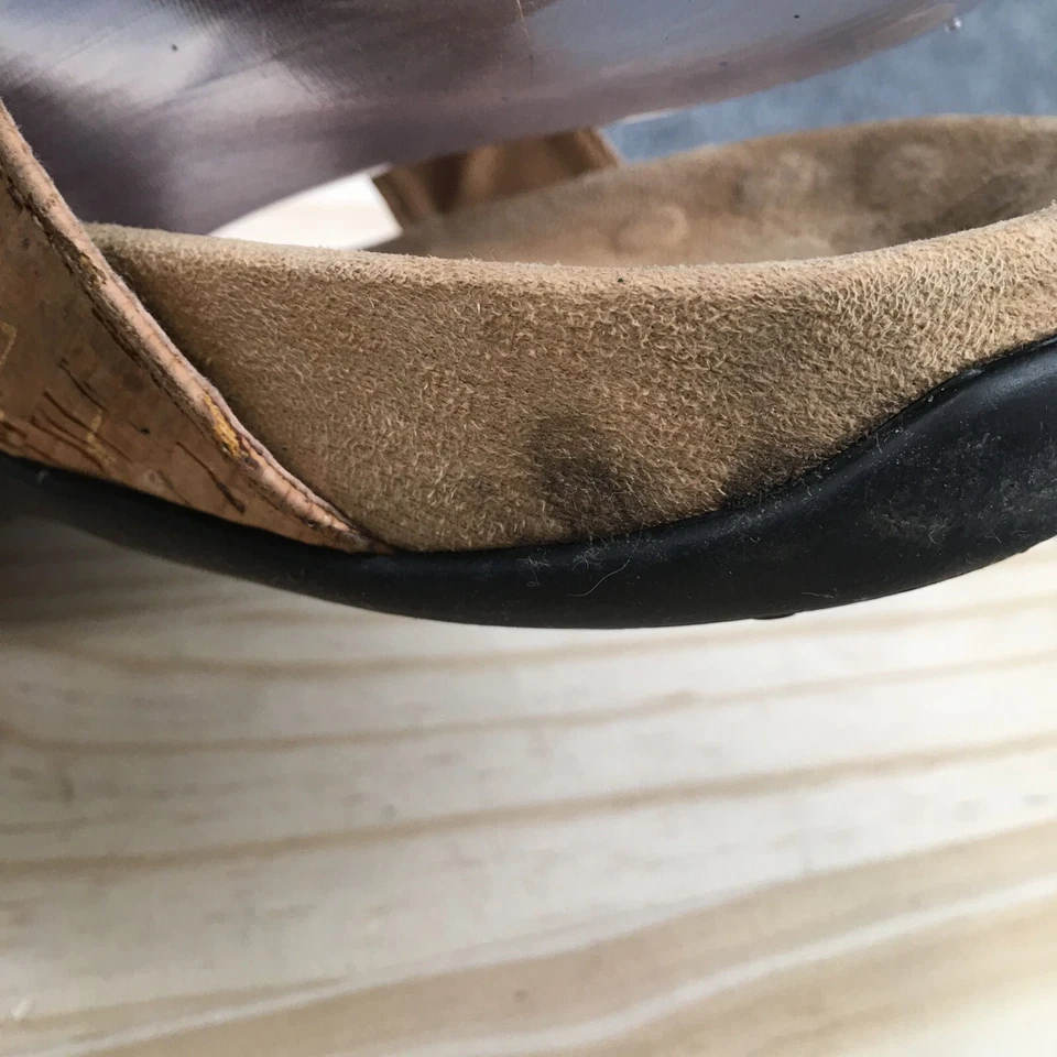 Sandalias Vionic para mujer 10 ámbar con tira trasera beige gancho y lazo cómodas informales planas Foto 4 de 4