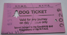 North Yorkshire Moors Railway Dog Ticket