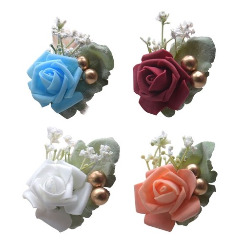 Rose Corsages for Wedding Ceremony Anniversary Prom Party, Flower Wrist