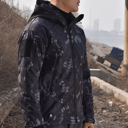 Soft Shell Jacket Fleece Coat Windbreaker Waterproof Tactical Men Army Outdoor - Picture 3 of 22