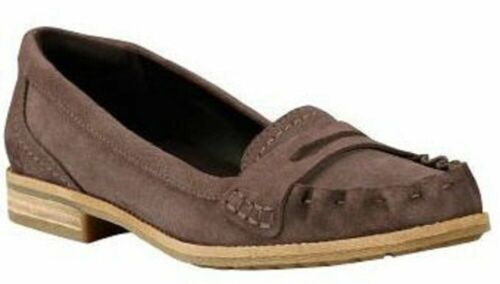 Timberland Damen Slipper Mokassin Thayer Penny Loafer Nubukleder Dunkelbraun - Bild 1 von 1