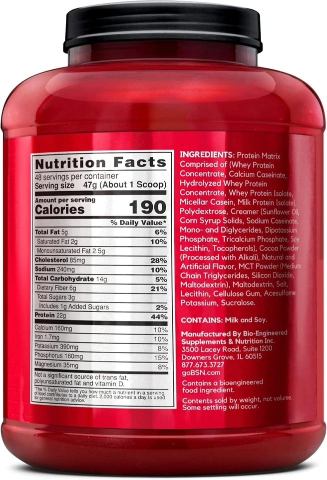 BSN, Syntha-6, mezcla de bebidas de proteína en polvo, batido de chocolate, 5 libras (2,27 kg) Foto 3 de 4