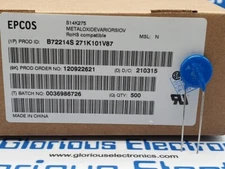 100 pcs Epcos S14K275 MOV 275 Vac 505Vdc 240pF Metal Oxide Varistor