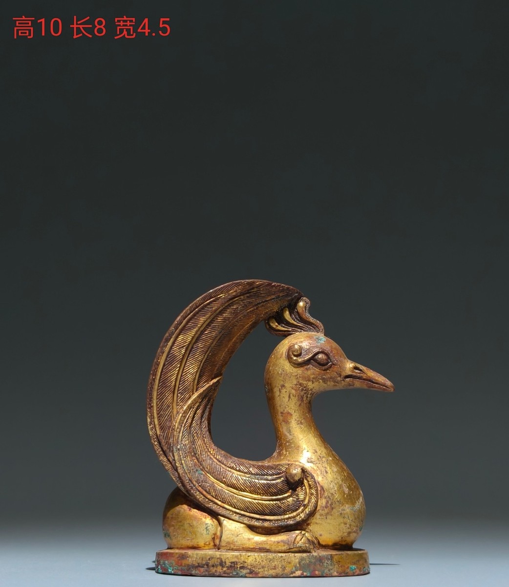 古銅 鳳凰三足香炉 花入セット Bronze Phoenix Vintage 3.9