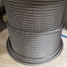 1/2" Stainless Steel Wire Rope Cable 6x19 IWRC Type 304 (1000 Feet)