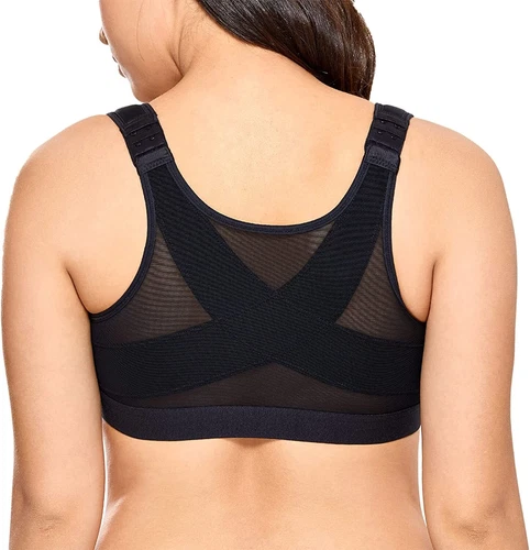Women's Posture Corrector Bra Wireless Back Support Lift Up Front Closure Bra UK - Picture 14 of 24