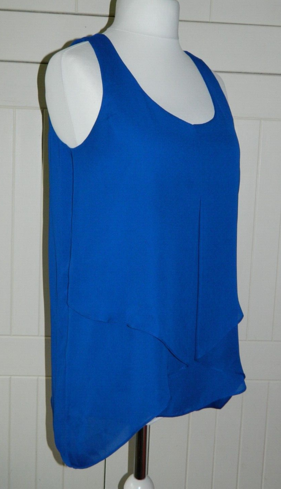 Roman Cobalt Blue Floaty Sleeveless Ladies Top Size UK 14 eBay