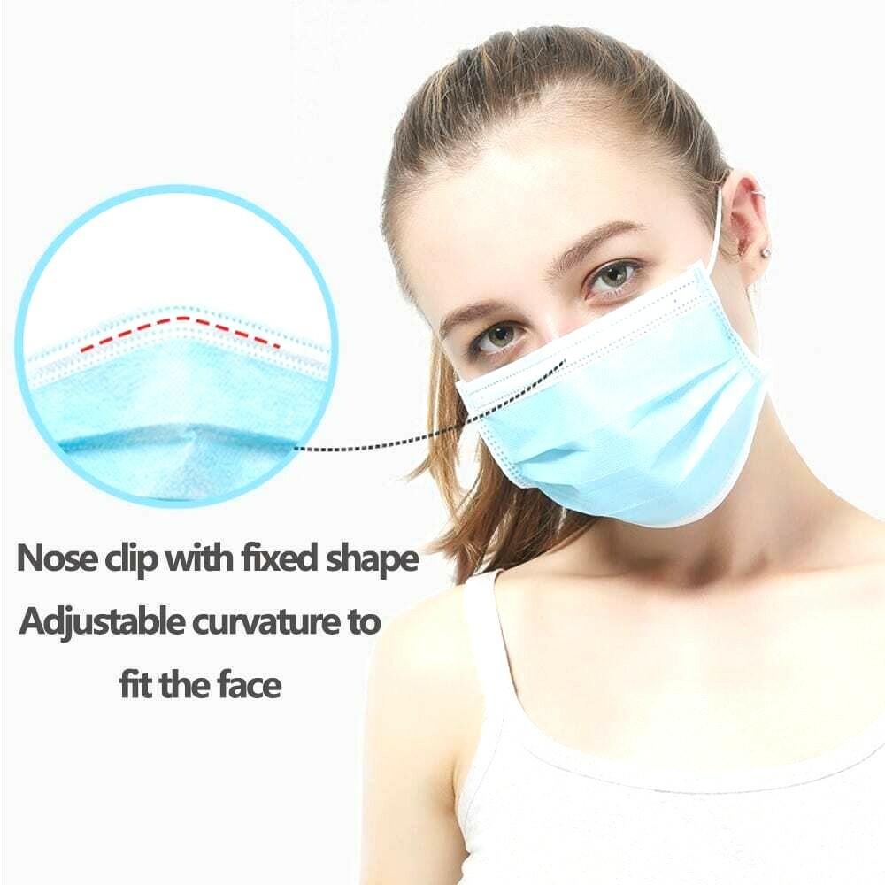 50 Pack XamMed CE Certified 3Ply Full Face Mask Nose Protection