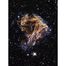 Hubble Weltraumteleskop bunte Blätter mit Trümmern Sternexplosion Leinwandbild