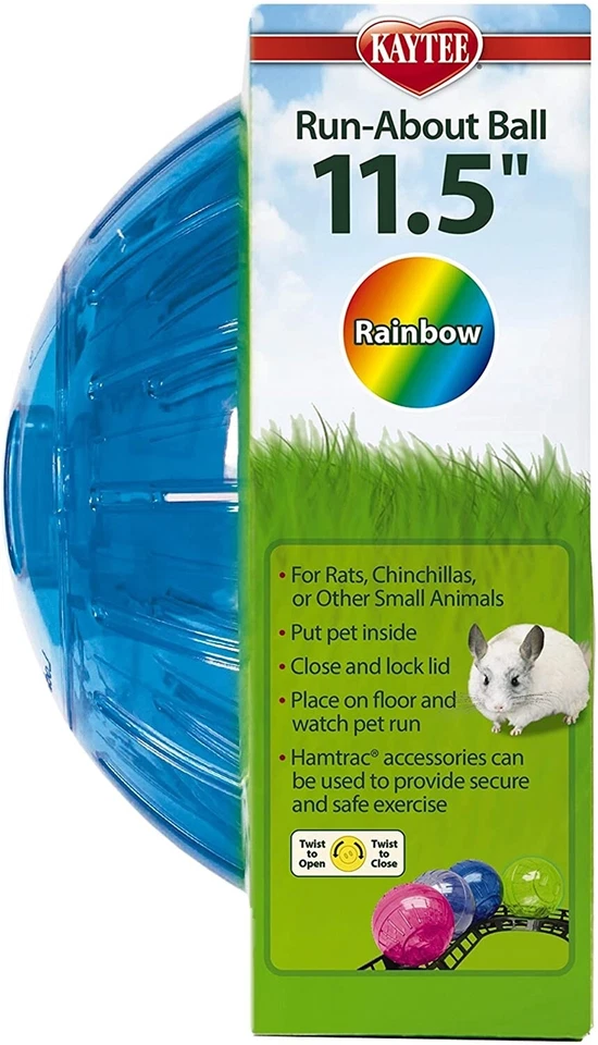 Kaytee Giant Run-About Exercise Ball, 11.5-Inches (Blue) - Image 2 of 3