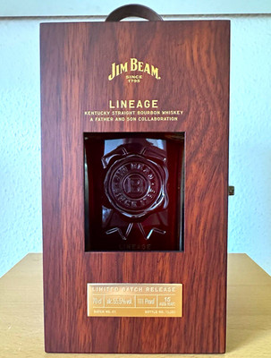 Jim Beam Lineage BATCH 1Kentucky Straight Bourbon Whiskey 15J 70cl 55,5% Holzbox