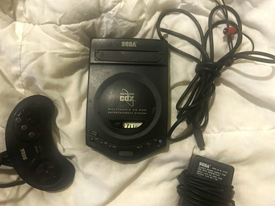 SEGA Genesis CDX Console MK-4121 Black CD Compatible w/ Controller & Cables