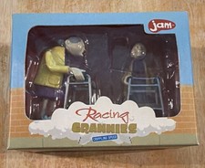 Jam Racing Grannies Crippling Speed Wind Up Old Ladys with Walkers Figures. New