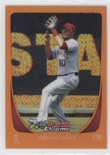 2011 Bowman Chrome Orange Refractor 14/25 Vernon Wells #167 0b5