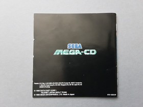 Road Avenger. Sega Mega CD (PAL) MANUAL ONLY in Good Condition.