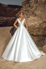 Kitty Chen Couture DAPHNE/H2145 Wedding Dress IVORY Size 8 Bridal Gown Mermaid