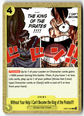 One Piece TCG Bandai EB02-059 Without your help I Can't become the King Pirates