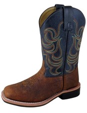 Smoky Mountain Western Boots Boys Jesse Square Toe Brown 3749Y