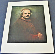 Rembrandt van Rijn  Dutch, Self Portrait at the Age of 63 (1669-1950’s Print.