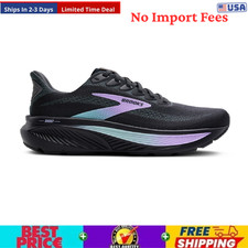 Brooks Women's Ghost 17 Running Shoes, Grey/Clearwater/Purple
