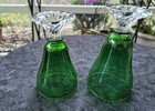 2 Rare MCM Hocking Forest Green Burple Inspiration TUMBLER Stems 4 1/2" and 5" — photo 4