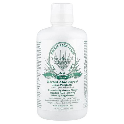 Herbal Answers Inc Herbal Aloe Force 32 fl oz 946 ml Alcohol-Free, Gluten-Free,