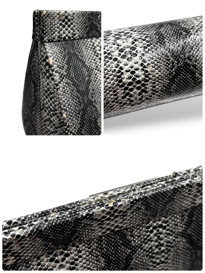 Beautiful item Jimmy Choo Python Pattern Clutch B… - image 5