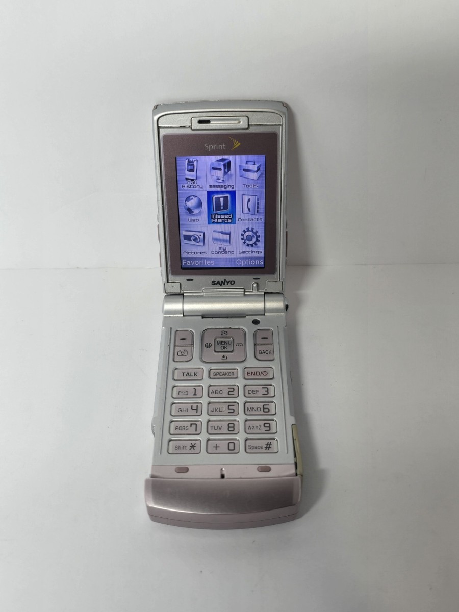 Vintage Sanyo Sprint Camera Flip Phone SCP-5500 Pink – Powers On