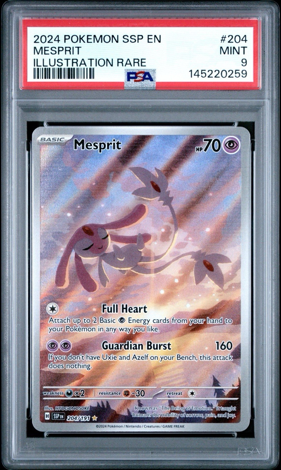 Pokémon TCG Mesprit Illustration Surging Sparks 204/191