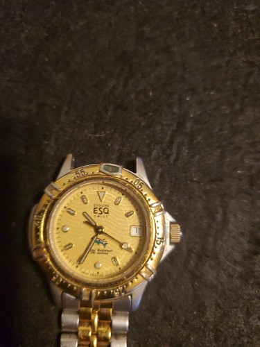 LDS ESQ ESQUIRE SWISS MADE WATCH PARTS REPAIR BROKEN BAND NEEDS BATTERY wat Res