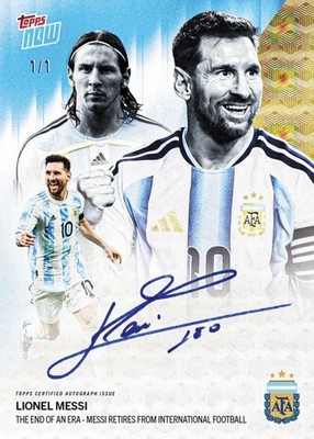 Lionel Messi 2026 Argentina Topps Now Chance @ 1/1 Auto PRESALE
