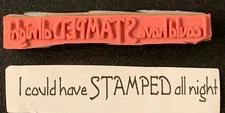 Rubber Stamp Cling I Could Have STAMPED All Night!