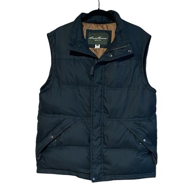 Eddie Bauer Goose Down Vest Puffer Size Medium Men s Blue