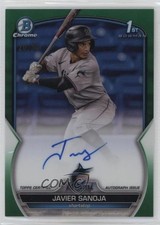 2023 Bowman Chrome Prospect Green Refractor 20/99 Javier Sanoja Auto 4f5