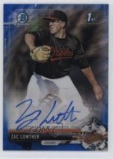 2017 Bowman Draft Chrome Pick Blue Wave Refractor /150 Zac Lowther Auto 06hn