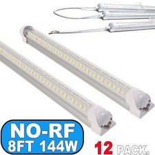 12PACK 8FT LED Shop Light 144W T8 Linkable LED Light Fixture For Garage Warehous