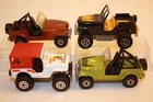 Four (4) Vintage 1980's Matchbox / Hot Wheels / Majorette Jeeps