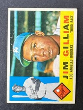 1960 Topps Jim Gilliam #255 creased - 50% off 5 or more under $5