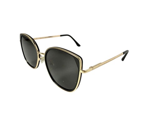 Lunettes de soleil femme OLIEYE œil de chat coquillage doré noir 54-20-145 Italie - Photo 2/10