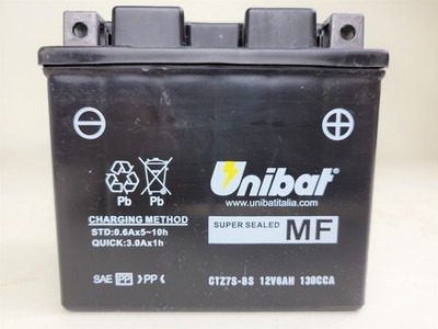 UNIBAT CTZ7S-BS AGM MAINTENANCE FREE BATTERY YAMAHA MOTORCYCLE ATV SCOOTER YTZ7