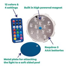 Multicolor - Multipurpose - LED Pool Light with Remote. Includes 3AAA batteries