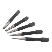 Nail Punch Set Sturdy Alloy Steel 5 Pieces Sizes 08mm to 48mm