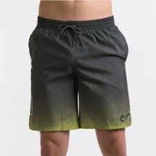 NEW Men s Nike JDI Fade 5 Volley Swim Shorts Green Gray Just Do It Print L
