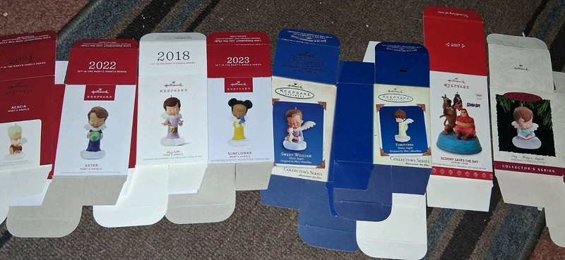 Games SCOOBY DOO Marys ANGELS Lot of 25 Hallmark Ornament EMPTY BOXES ONLY 