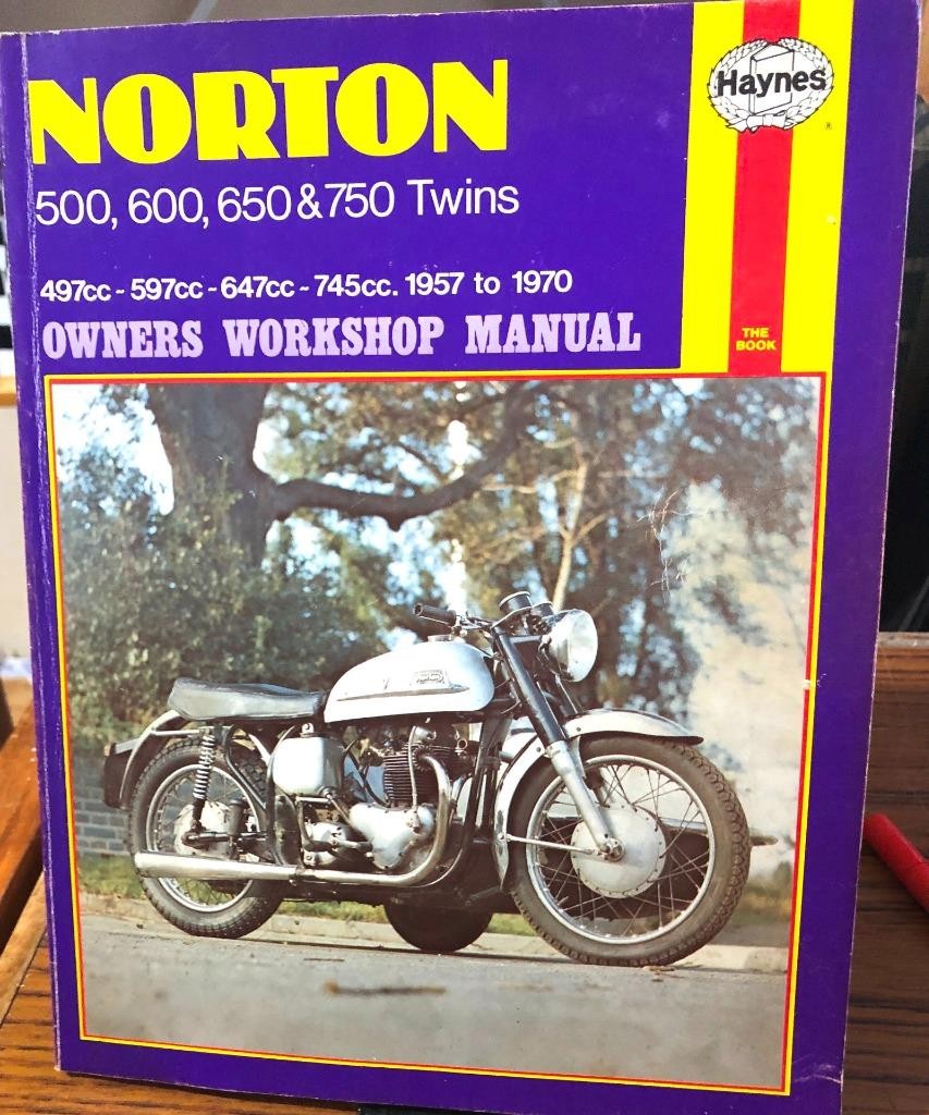 1983 HAYNES NORTON 500,600,650 & 750 TWINS MOTOR CYCLE P/B WORKSHOP MANUAL USED