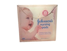 New Johnson's Disposable Nursing Pads with Natural Cotton, 60 Ct Plz See Read