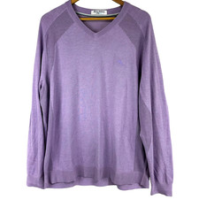 Tommy Bahama NWT Island Zone Coolside V-Neck Sweater Summer Plum Men's Size M